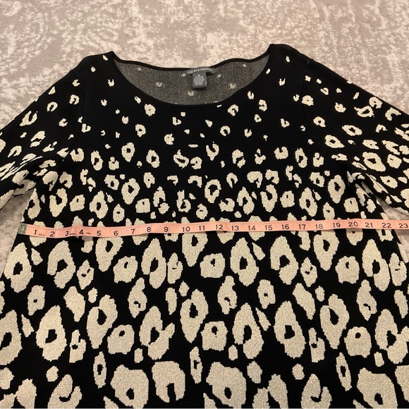 Chelsea & Theodore Festive Animal Print Dolman sleeve sweater/dress Size XL - Picture 6 of 10